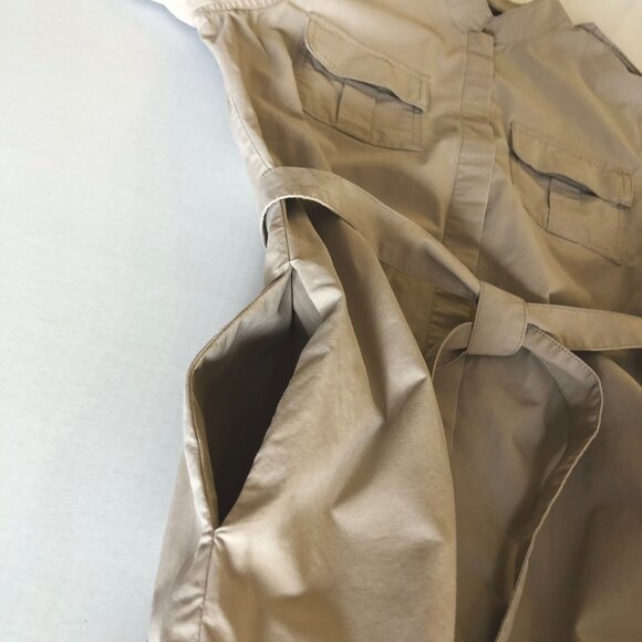 Brooks Brothers Shirtdress Button Front Belt Size 10 Safari Cargo Trench Utility - Picture 11 of 16
